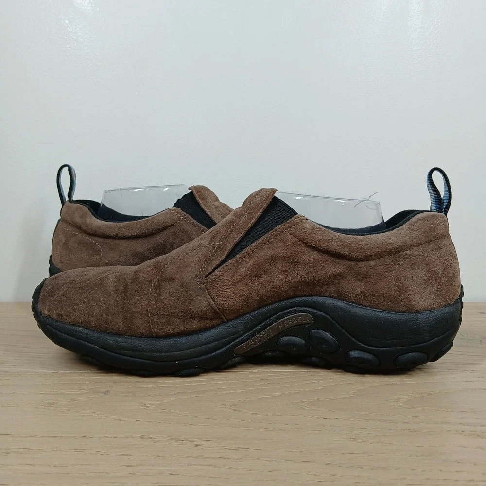 Merrell Fudge Loafers Men 10 Brown Suede Slip On Comfort Shoes Comfy Streetwear